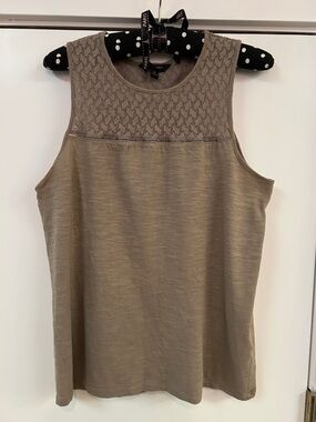 Banana Republic Taupe Yoke Tank Top